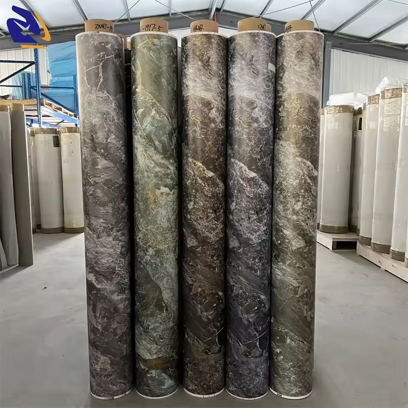 New Modern Stone Metalized Line PVC Panel Film For Furniture Decor PVC Film Manufacturer