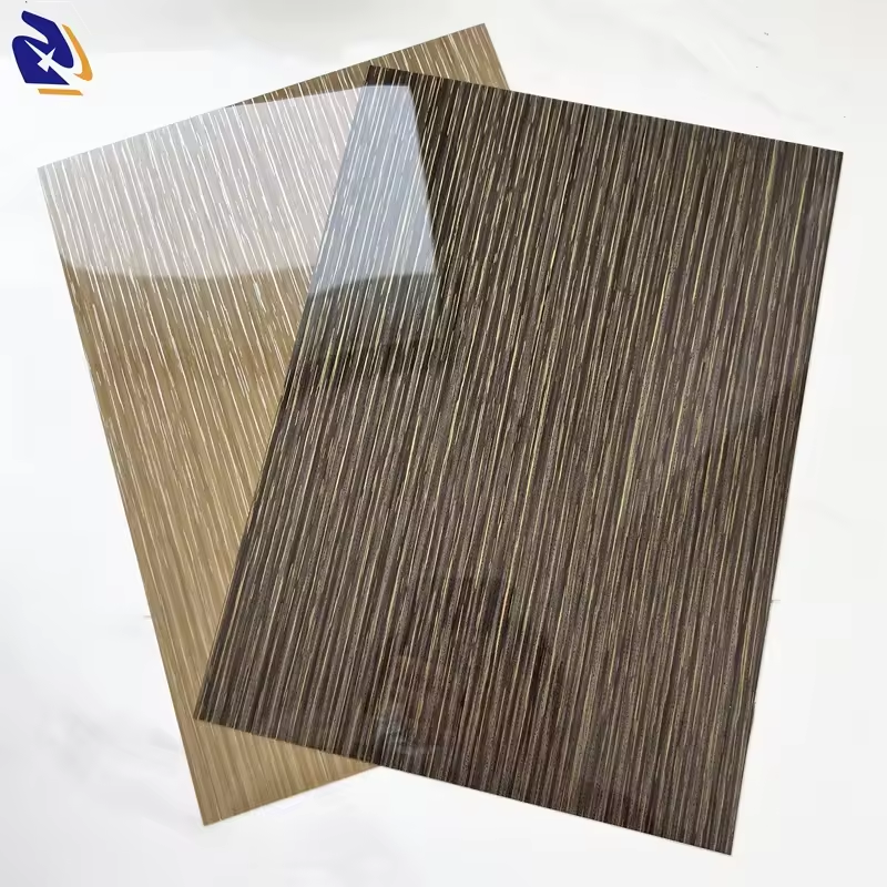 Modern Design Transparent PET PVC Furniture Lamination Film High Glossy Glitter Nice Wooden Texture Decorative Films