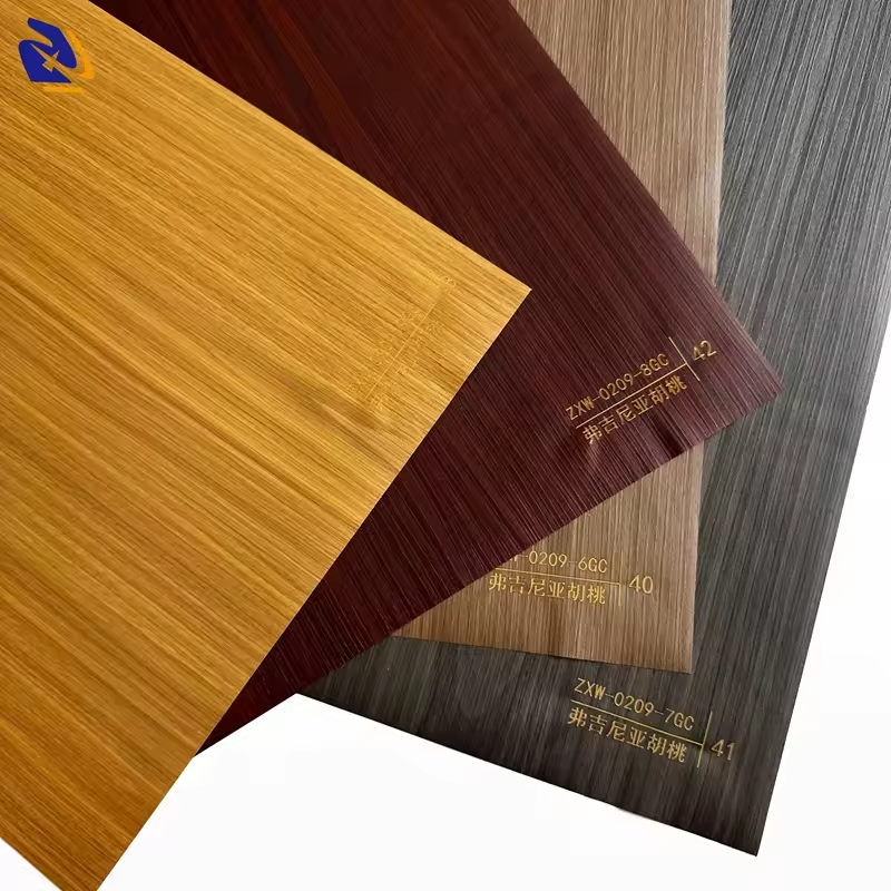 2025 Walnut Wooden Anti-scratch PVC Decorative Film For Embossed PVC Wood Texture Film Manufacturers For WPC Door Panels