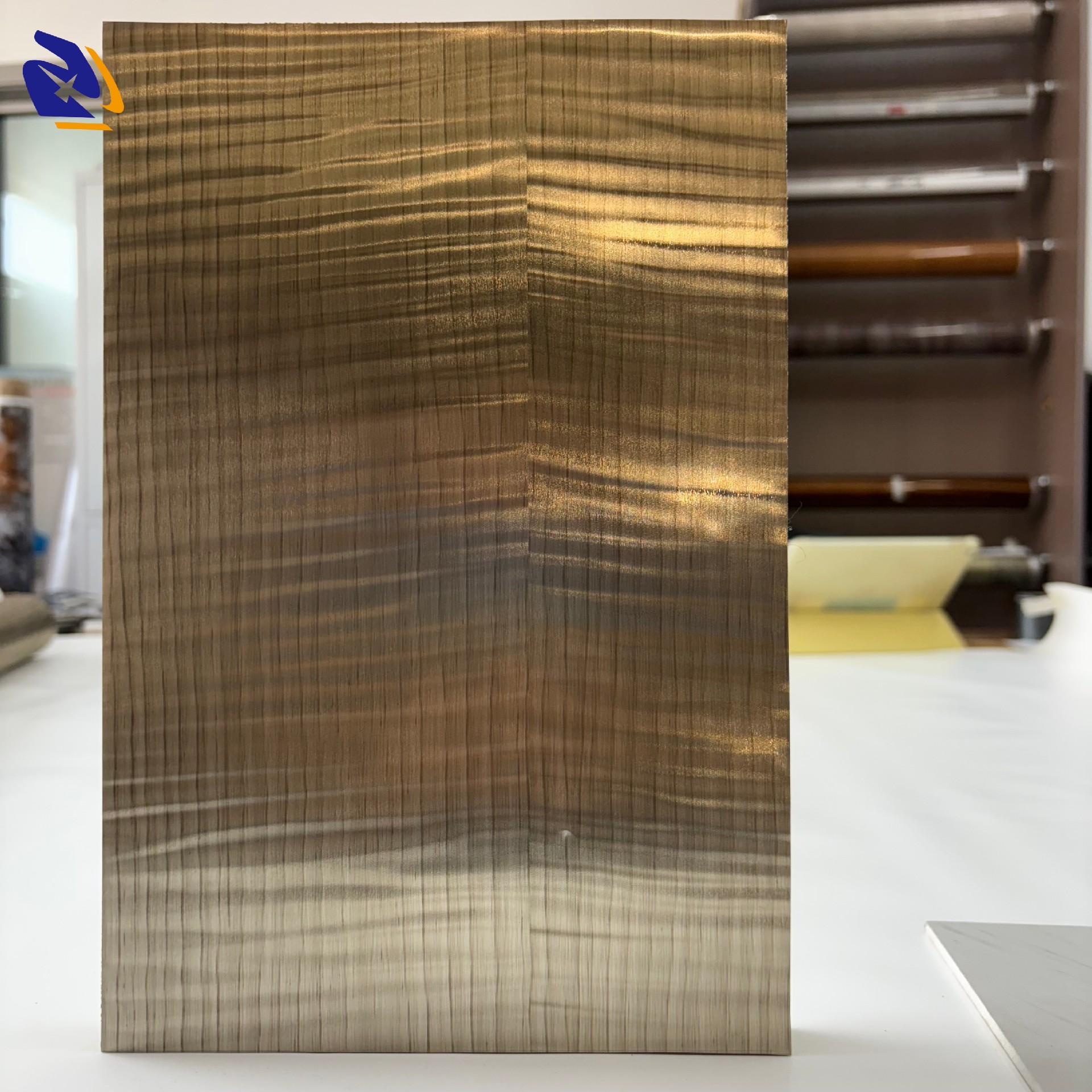 Metallic Luster Series PVC decorative film for Wall panel furniture Home Office Interior Golden Color PVC Sheet